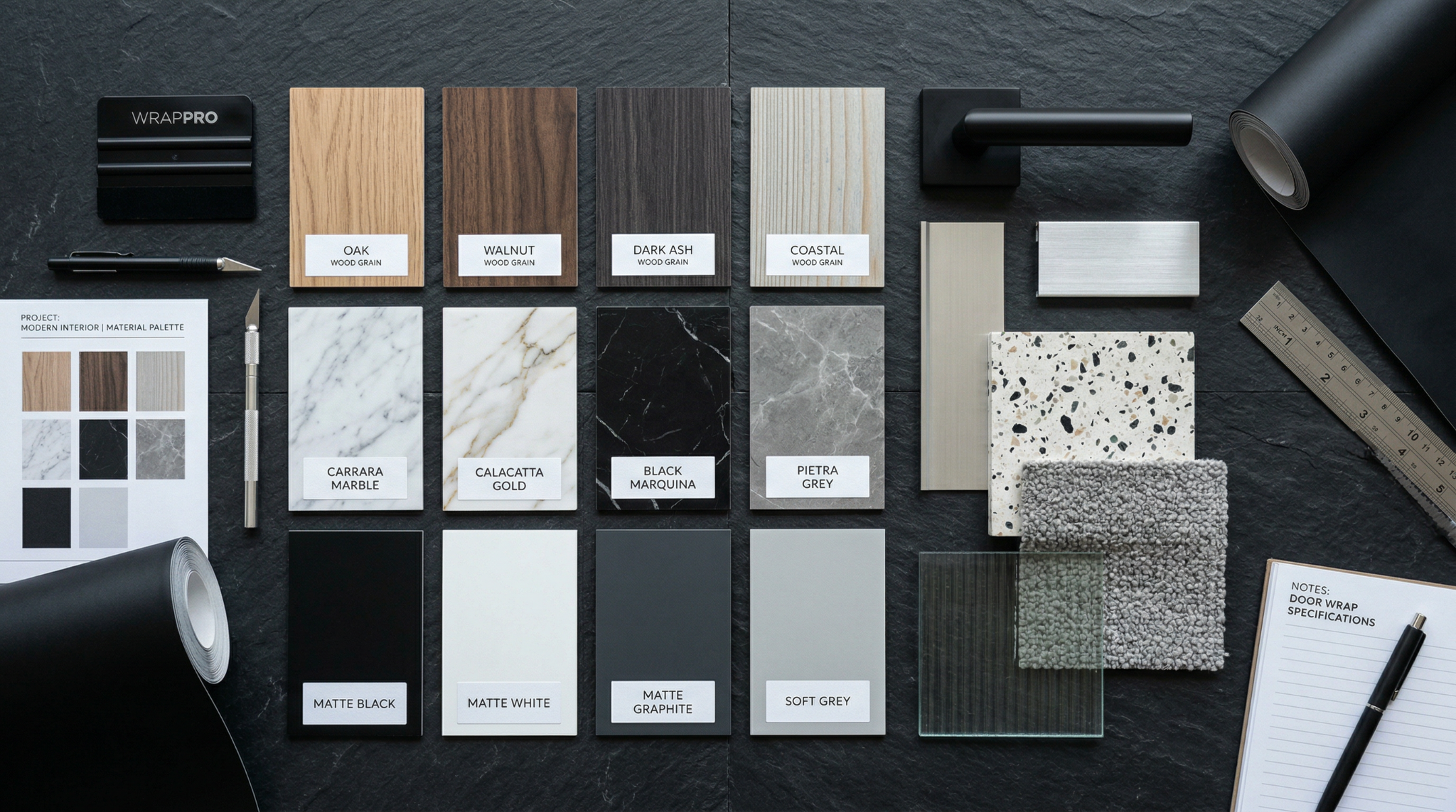 Premium 3M vinyl wrap material samples